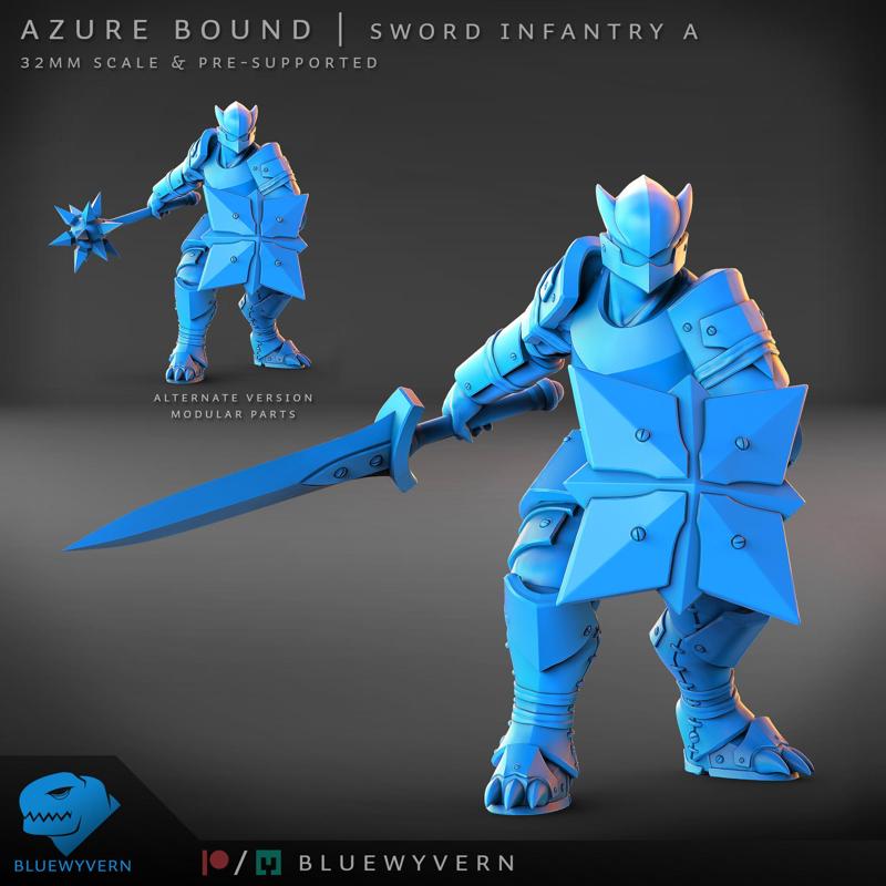 Azure Bound - Sword Infantry A (Modular)