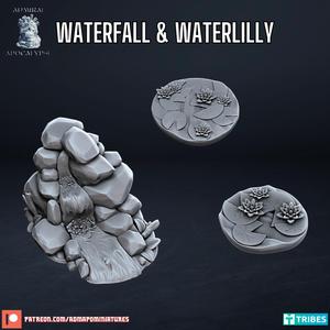 Waterfall and Waterlilly (Pre-supported)