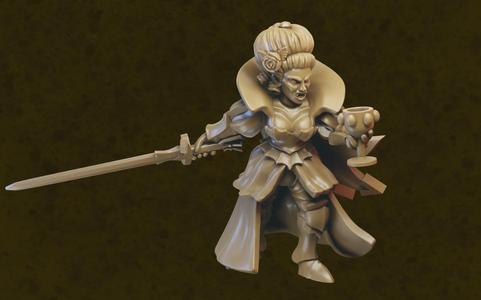 Lady Bárthori miniature (32mm, modular)