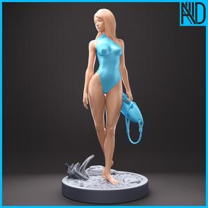 Girl beach lifeguard