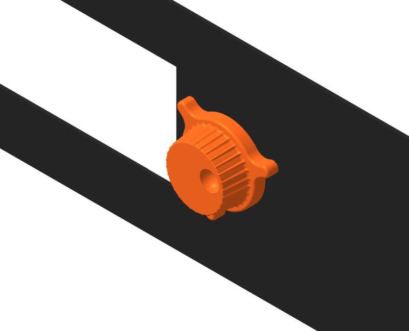 Wheel knob shaft 6 mm dia.