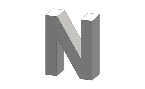 N Letter Arial Font