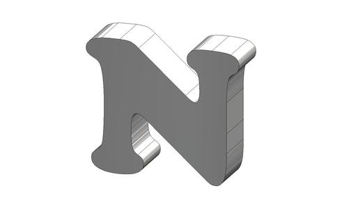 N Cooper Face Font Letter