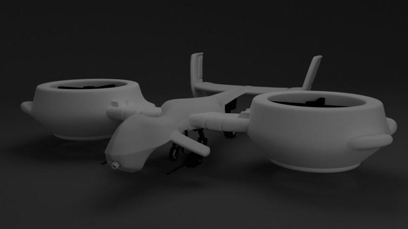 Scifi Flying Combat Drone