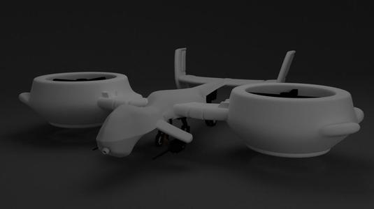 Scifi Flying Combat Drone