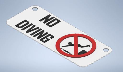 No Diving Sign