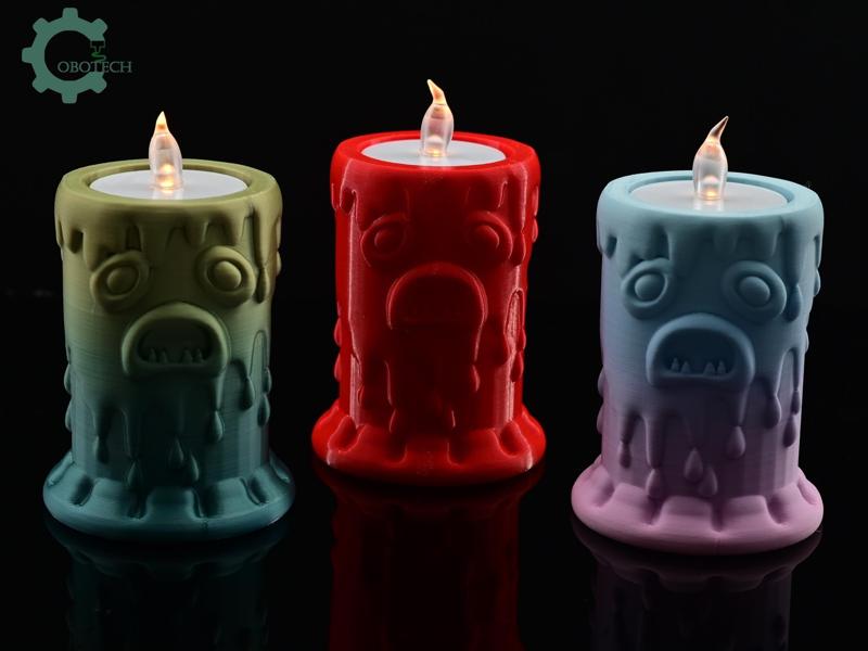 Cobotech Monster Face Candle Tea Light Holder - Fall Desk Decor - Fun Cobotech Halloween Toys - Unique Halloween Gifts - Halloween Decor