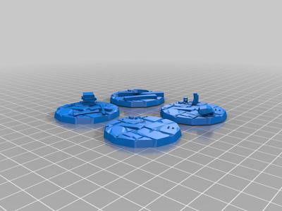 Four Mini Bases - Dungeon Theme