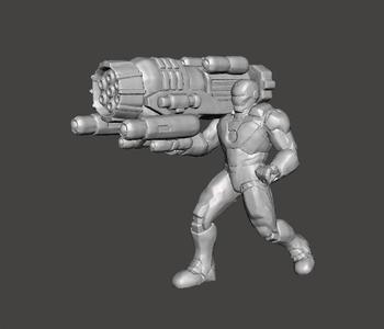 IRON MAN PROTON CANNON MINIATURE MODEL FOR SCIFI GAMES RPG DND