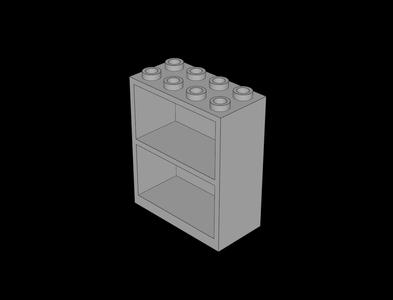 Lego Compatible (1.dat) Container Bookcase  2 x  4 x  4