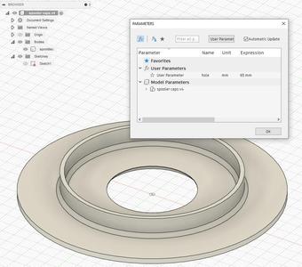 Spool Caps (STEP files, Fusion Source for Custom Size)