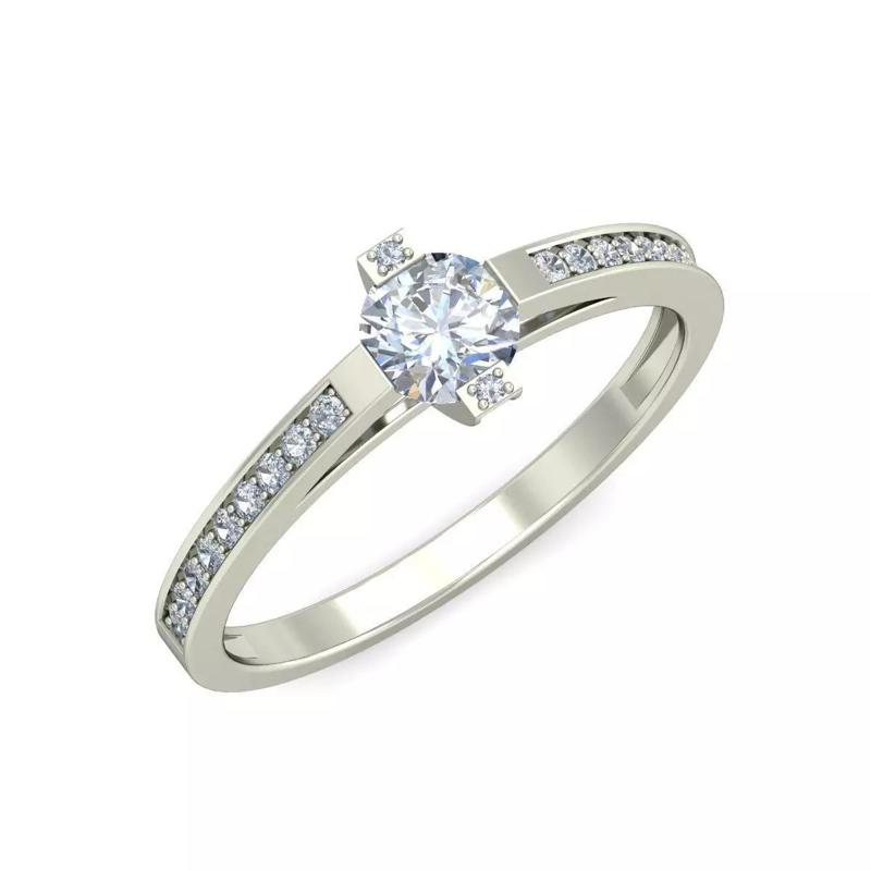 Diamond Story Platinum Engagement Ring