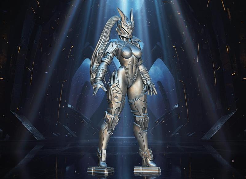 Cyber Valkyrie – Futuristic Armored Warrior 3D Printable Model (OBJ)