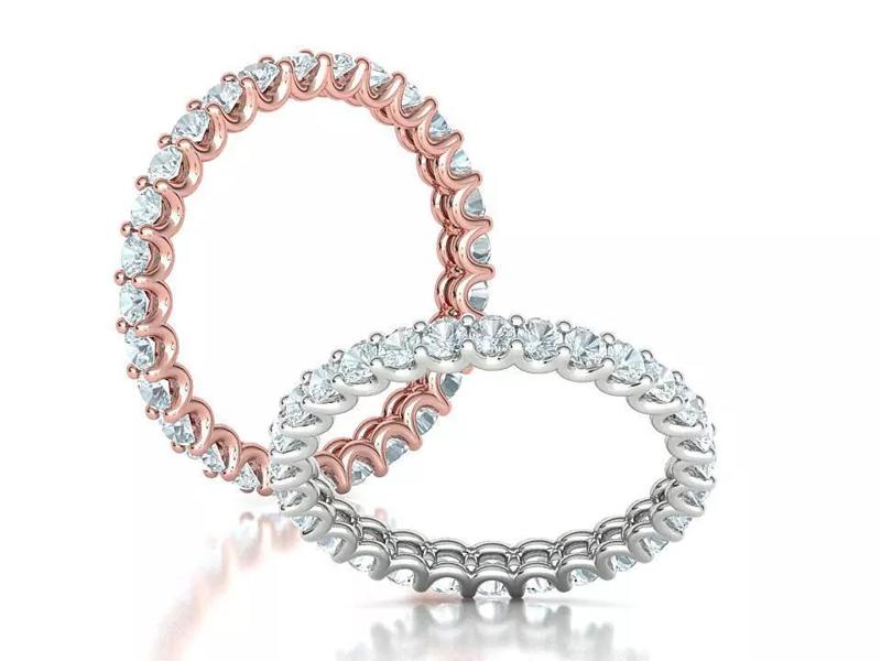 Diamond Eternity Ring Diamond U setting Ring 3dmodel