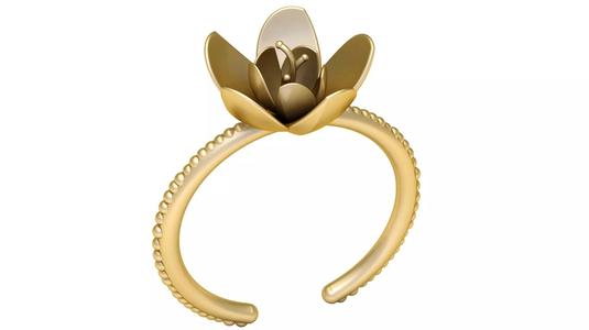 Golden Lotus Bloom Ring