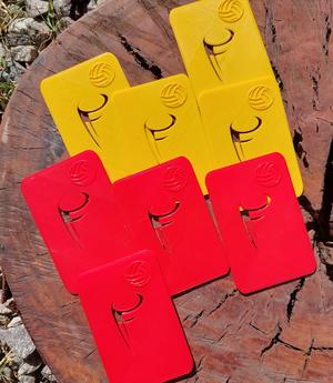 Cards Playing Cards Judge Cestoball Yellow red Referee
