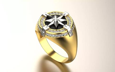 Diamond onyx signet bvlgari ring