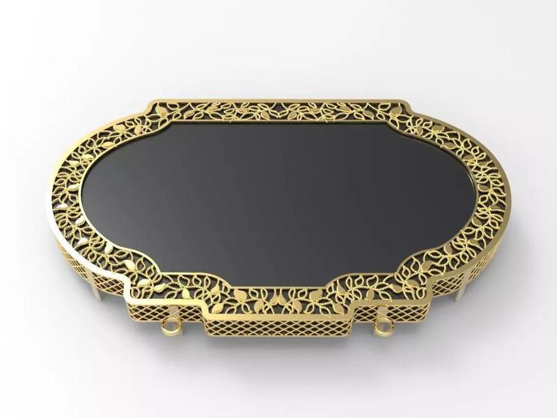 woman big onix stone arap necklace 22k C00005