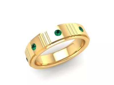 Classic Emerald Gemstone Men  851