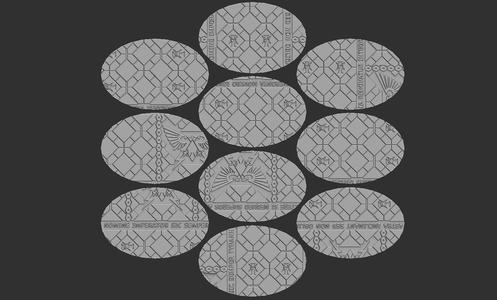 105x70mm Oval Bases and Tops - Imperial Palace