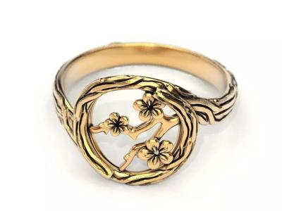 Ring tree sakura branch