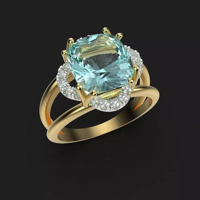 ring with blue stone