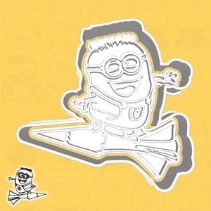 Minions / Despicable Me cookie cutters - Minion (Jerry) on the rocket (style 20)