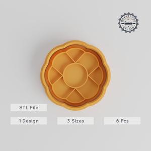 Mandala Cutter & Stamp Set, Geometric & Decorative Patterns, 6 Piece, Ideal for Cookies & Fondant, Sizes S/M/L