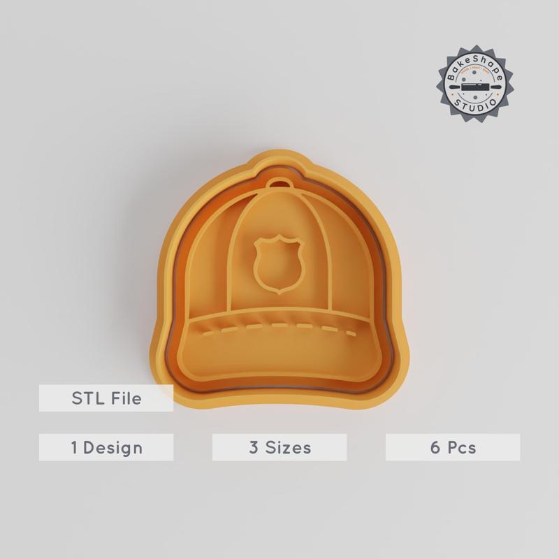 Graduation Cap Shape Cutter & Stamp Set, School Cap Cookie & Fondant Tools, 3 Sizes, Educational Design