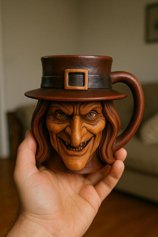 Scary Witch Mug - 3D Printed Themed Mug for Halloween
