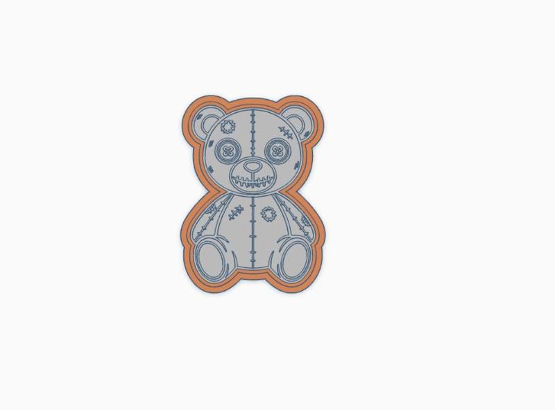 🎃 Halloween Bear Cookie Cutter (Style 6)