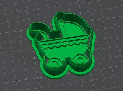 Baby Stroller Cookie Cutter