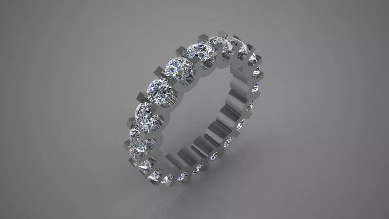 prong Eternity Band ring