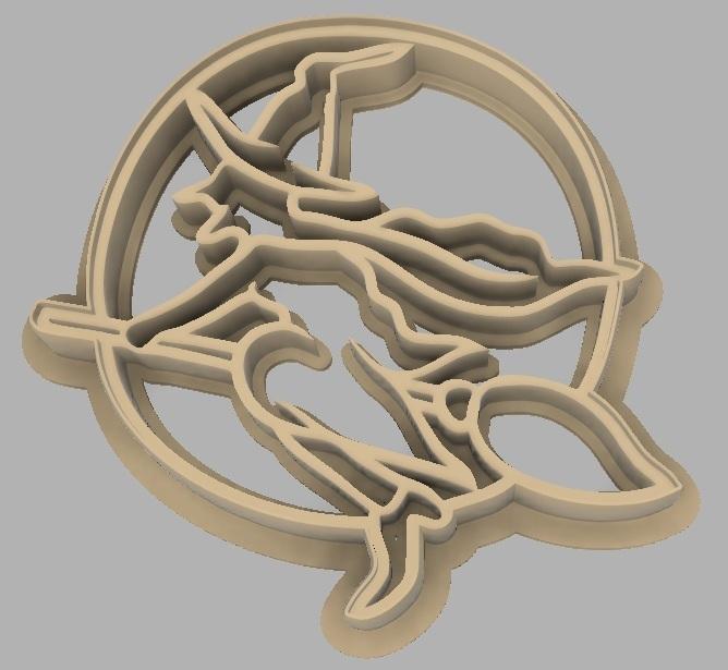 Flying Witch - Halloween Cookie/Dough Cutter