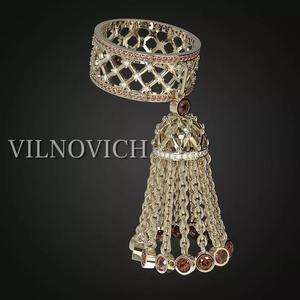 RING WITH STONES AND TASSEL