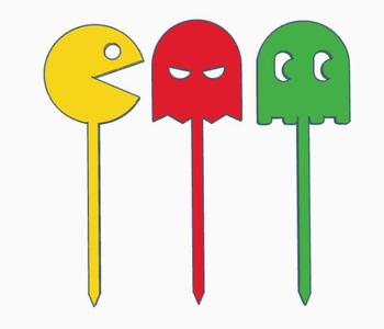 cupcake topper packman x3