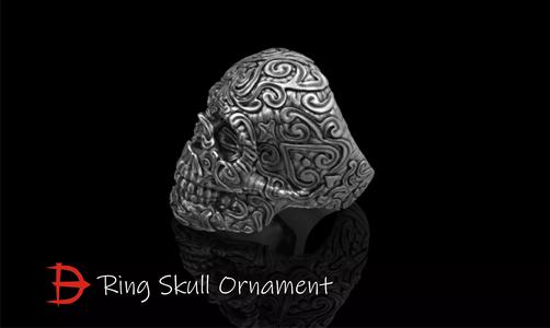 Ring Skull Ornament