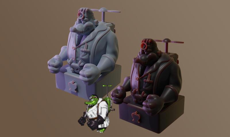 Baron K Rooleintein Chess Pack from DKC3 3D print model
