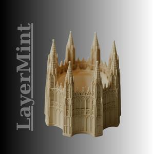 Gothic Cathedral Egg Holder – 3D Printable STL File
