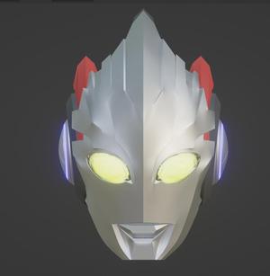 Ultraman X basic form 3D fully wearable cosplay helmet 3D printable STL file