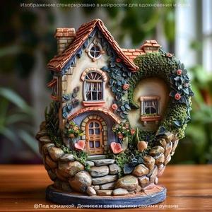 Cottage Stone Cottage with Garden | Miniature for Decoration and Dioramas | STL