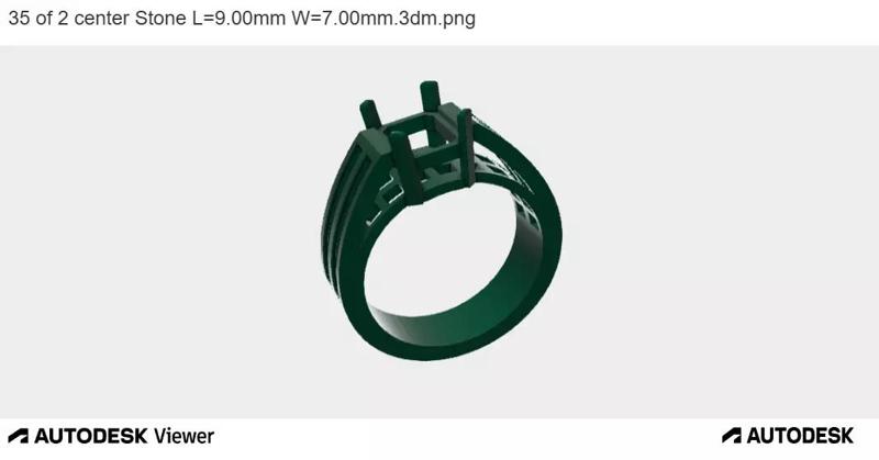 MEN RING EMERALD CUT CENTRAL STONE