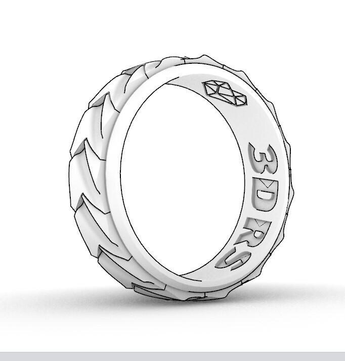 Men's Ring "Rock" - STL File for 3D Printing Men's Ring "Rock" - STL File for 3D Printing