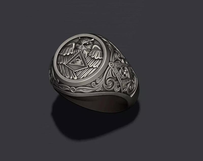 Mason owl ring