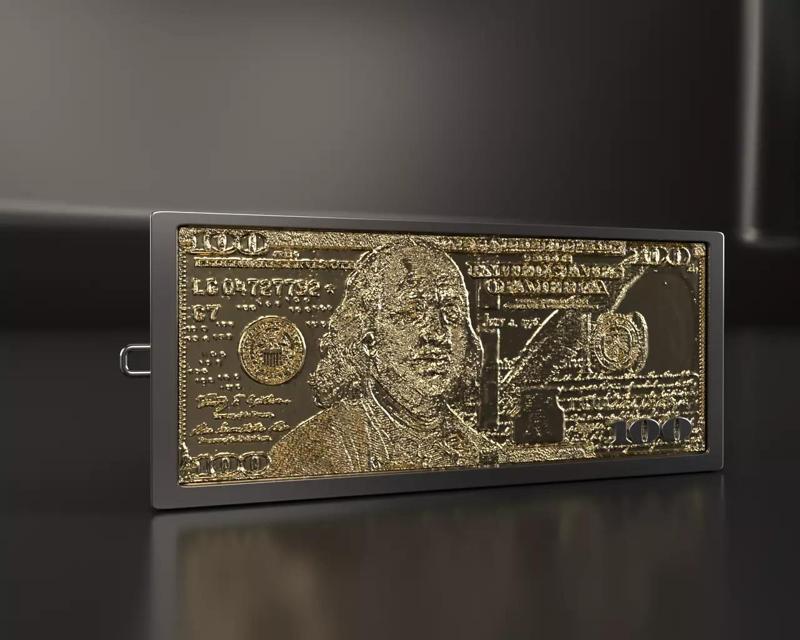 US 100 Dollar Bill Pendant