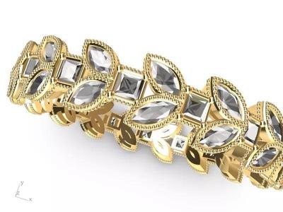 marquise princess cut eternity ring stl verified