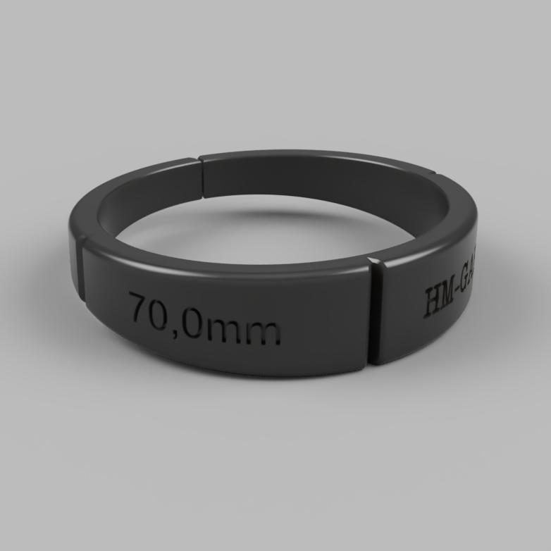 PieCuts 70.0mm R92 marking aid, drawing template, cutting template
