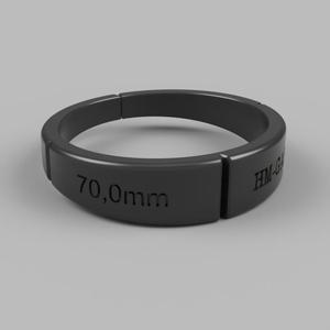 PieCuts 70.0mm R92 marking aid, drawing template, cutting template