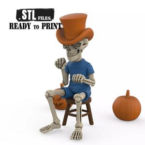 3D Printable Driver Skeleton Figurine Collectible STL Model