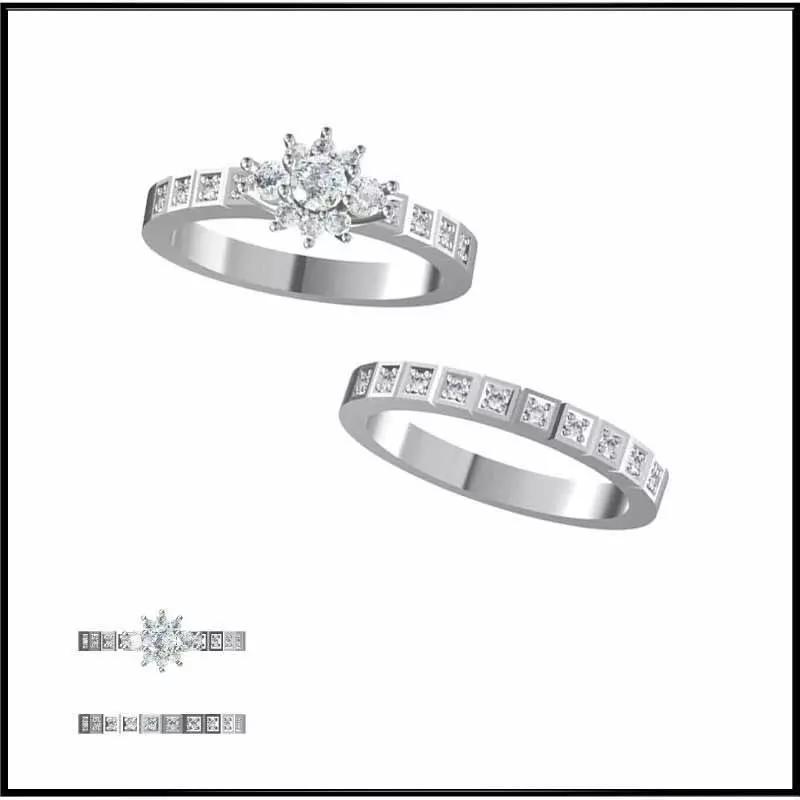 JCD Format Minimalist bridal set rings for sale jewelry files